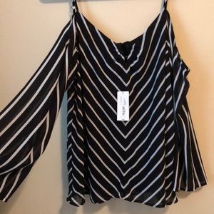 Off shoulder Nicole Miller top